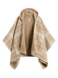 Woolrich hooded plaid cape - Neutrals