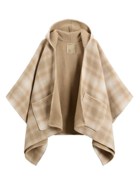 Woolrich capa con motivo de cuadros y capucha