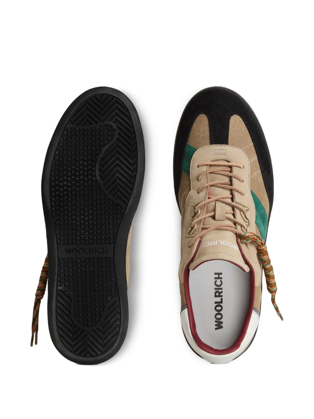 Woolrich leather panel trainers Neutrals