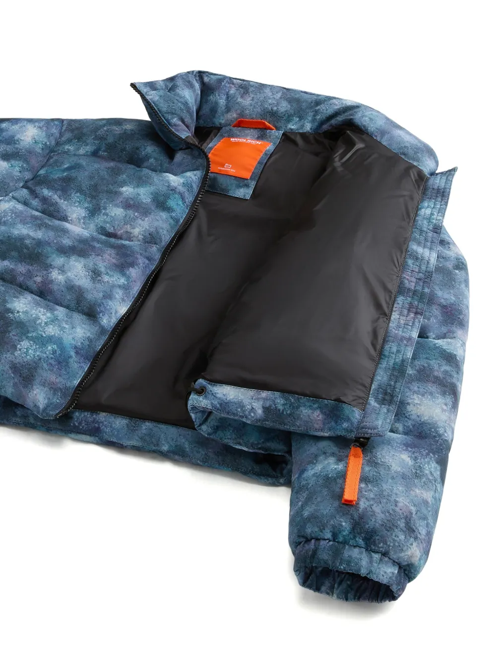 Woolrich Kids Donsjack met print Blauw