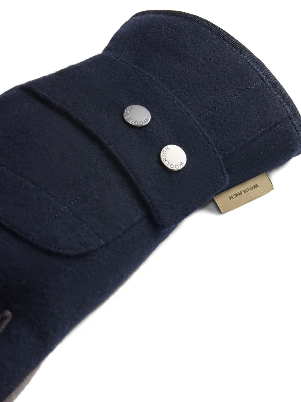 Woolrich Wollen handschoenen met drukknopen Blauw