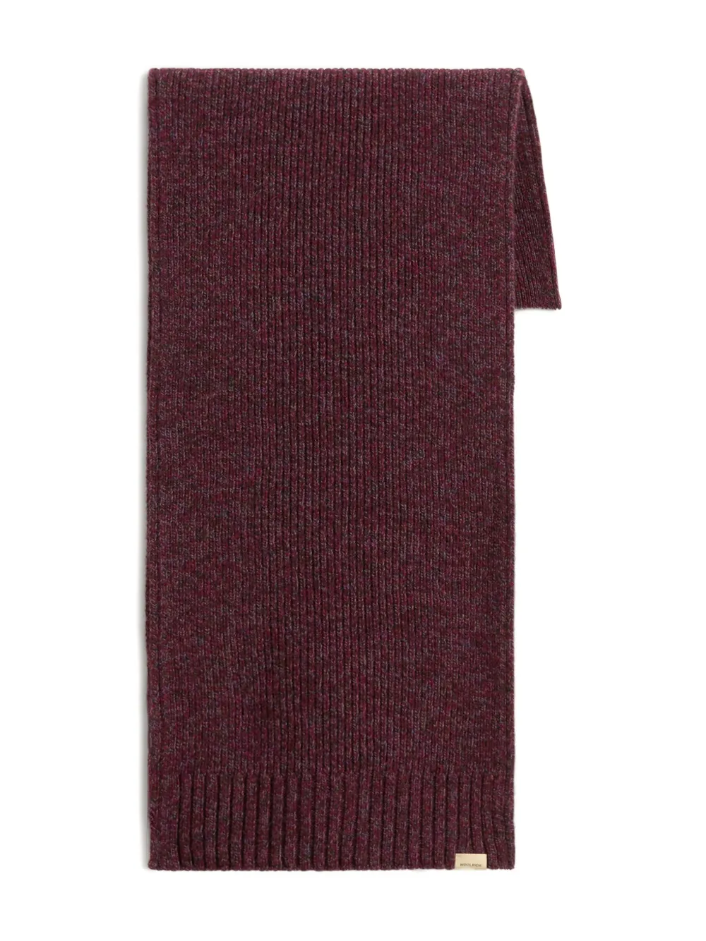Woolrich Mouline Ribbed Wool Scarf In Red