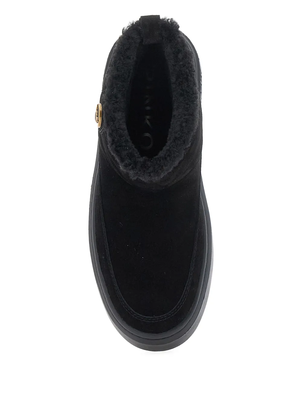 PINKO suede platform boots Black
