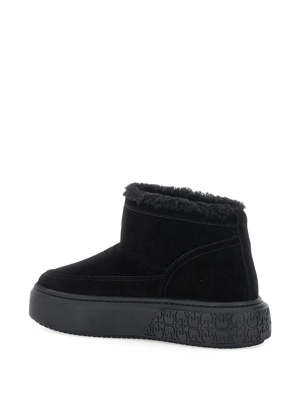 PINKO suede platform boots Black