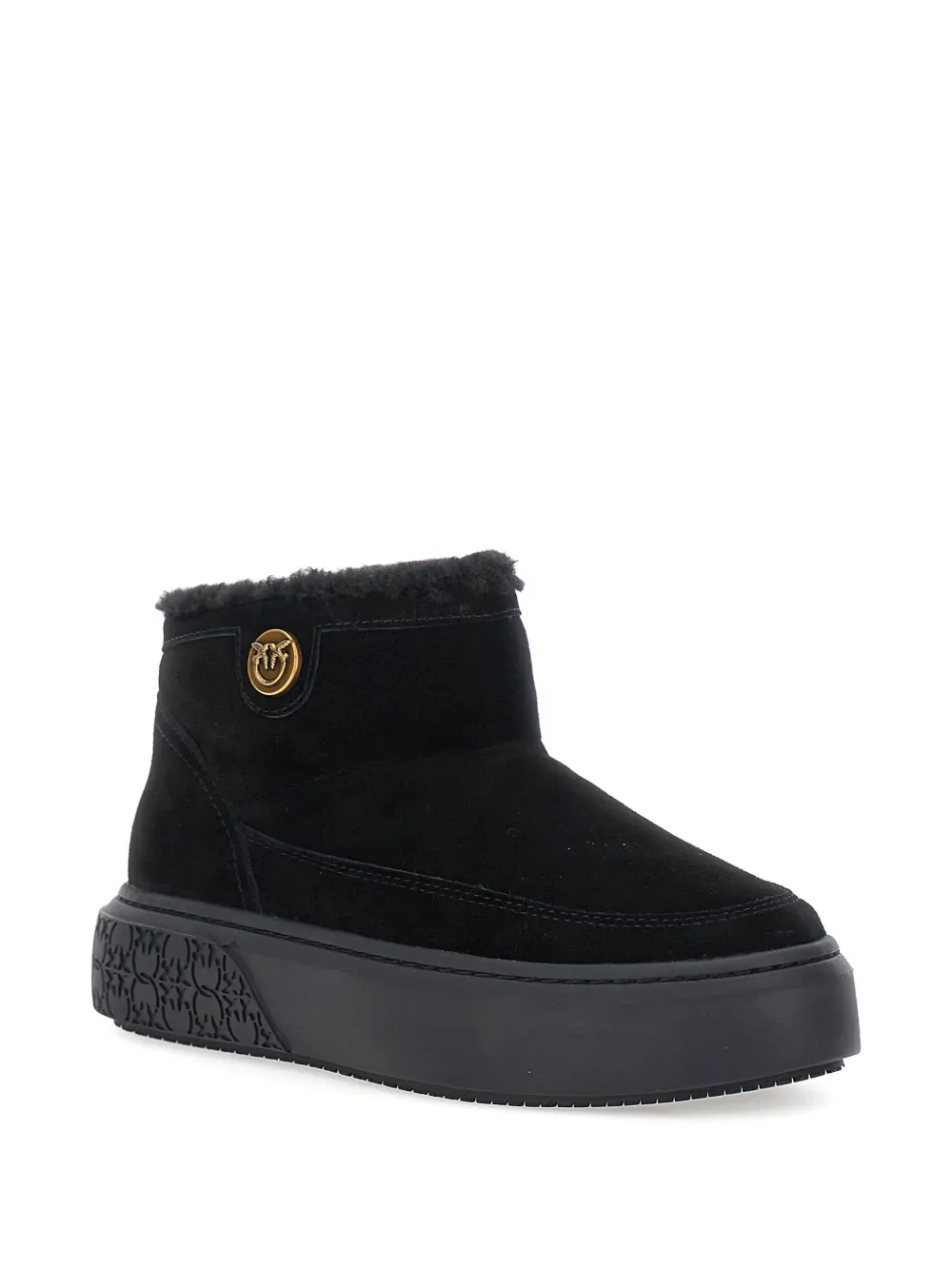 PINKO suede platform boots Black