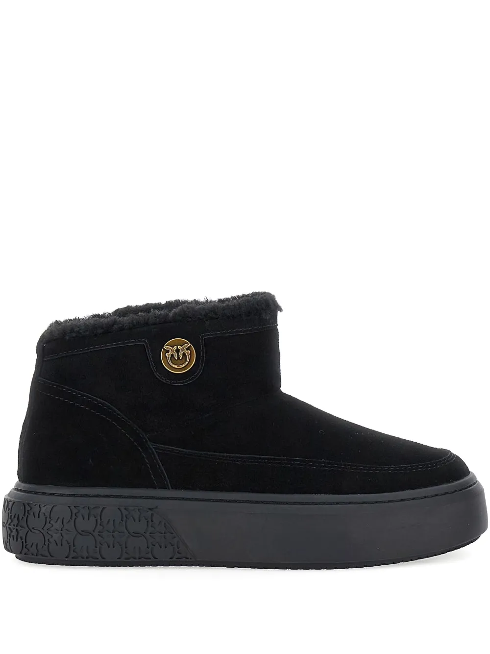 PINKO suede platform boots Black