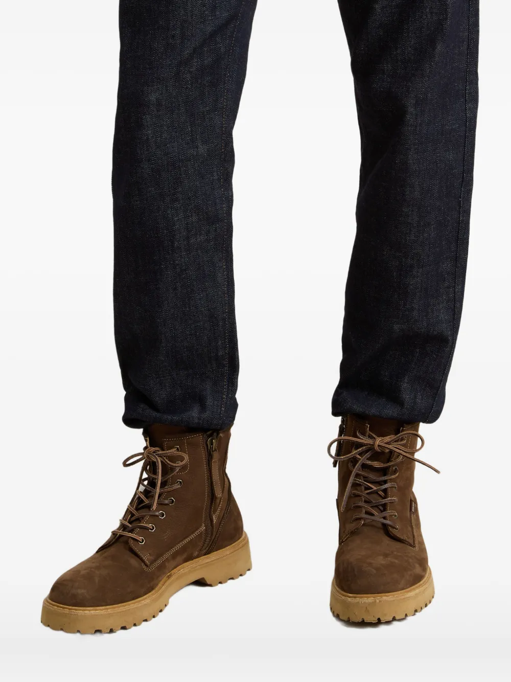 Woolrich lace-up zip boots Brown