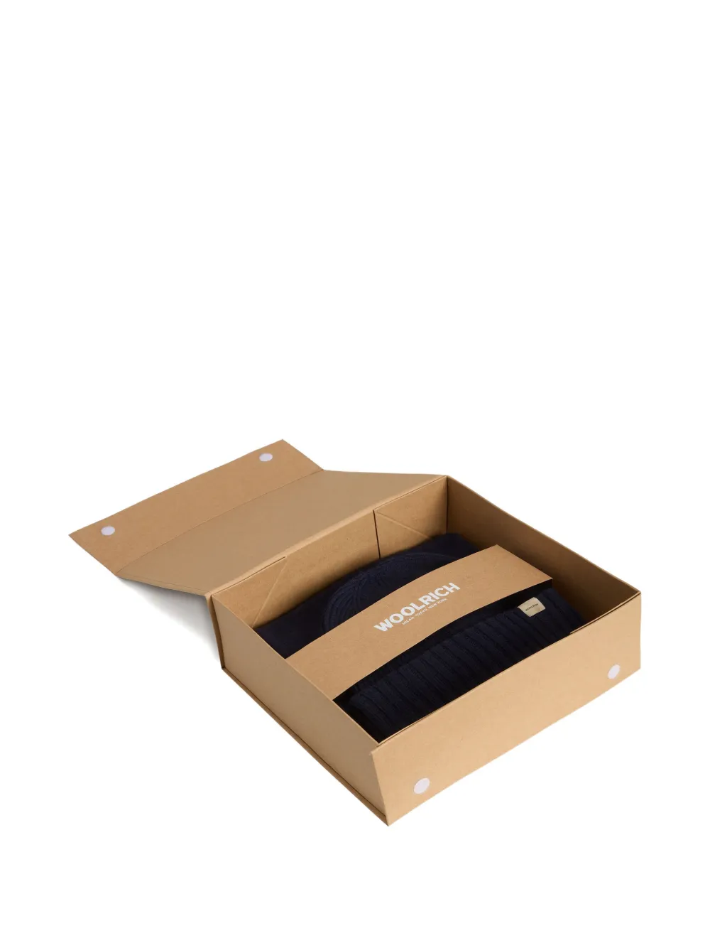 Woolrich Beanie And Scarf Gift Set In Black