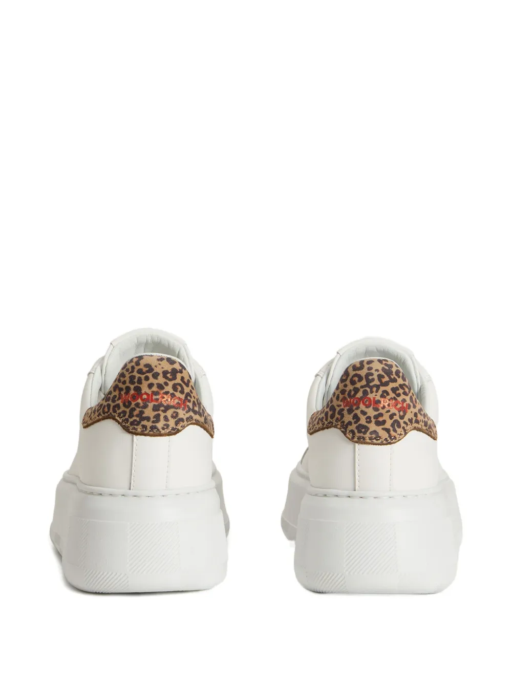 Woolrich platform leopard-print detail sneakers White