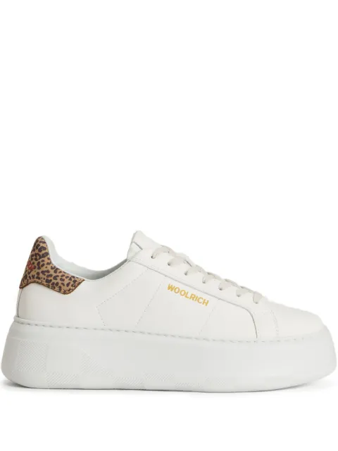Woolrich platform leopard-print detail sneakers