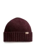 Woolrich wool ribbed beanie - Red