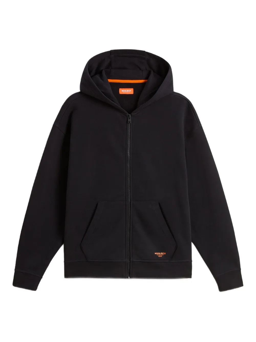 Woolrich Kids full-zip logo hoodie | Black | Image 1