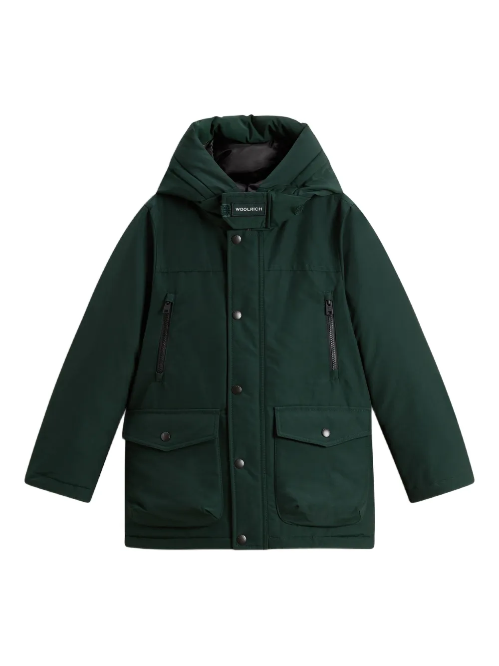 Woolrich Kids hooded pocket parka - Verde
