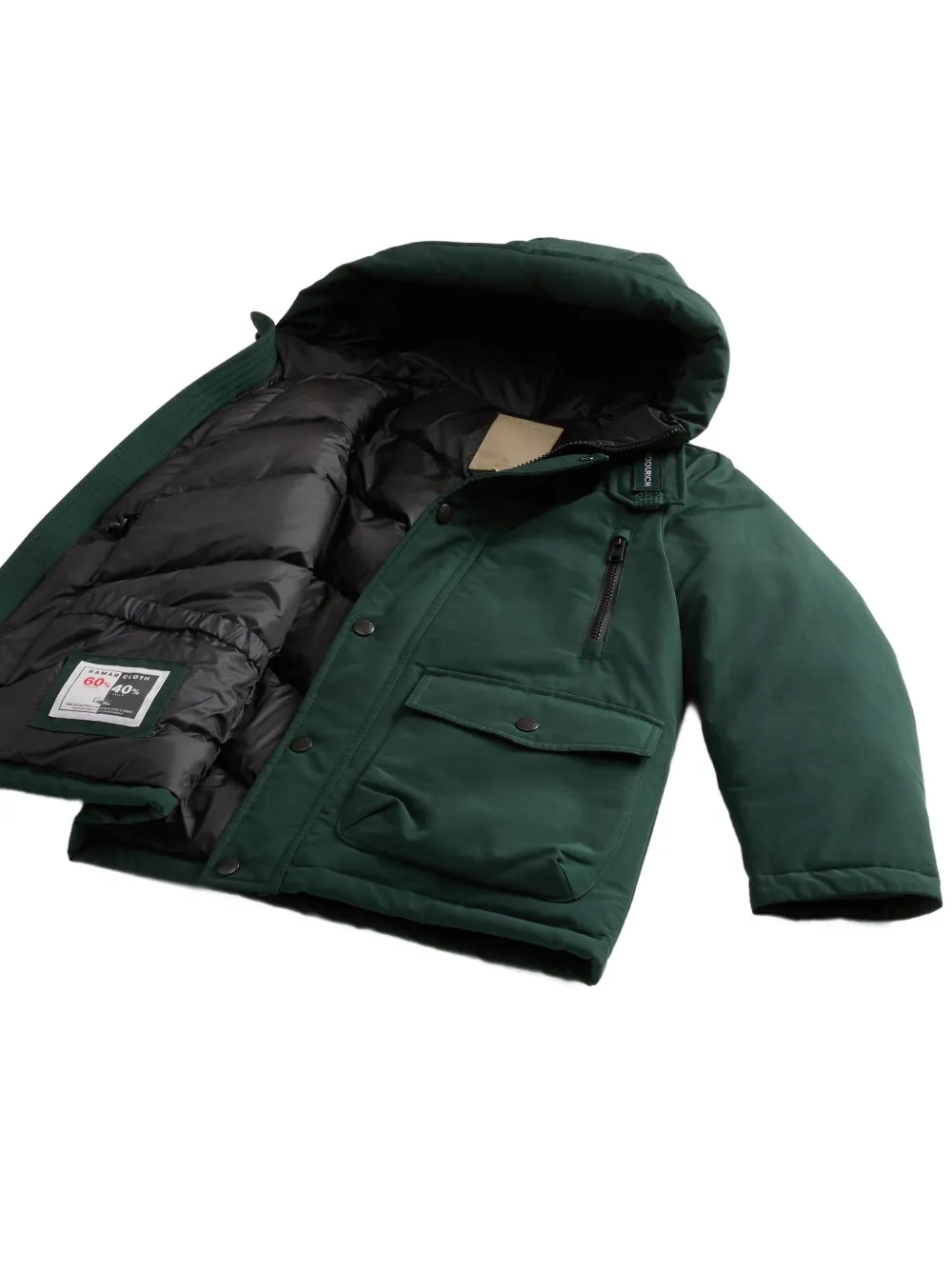 Woolrich Kids Parka met capuchon Groen