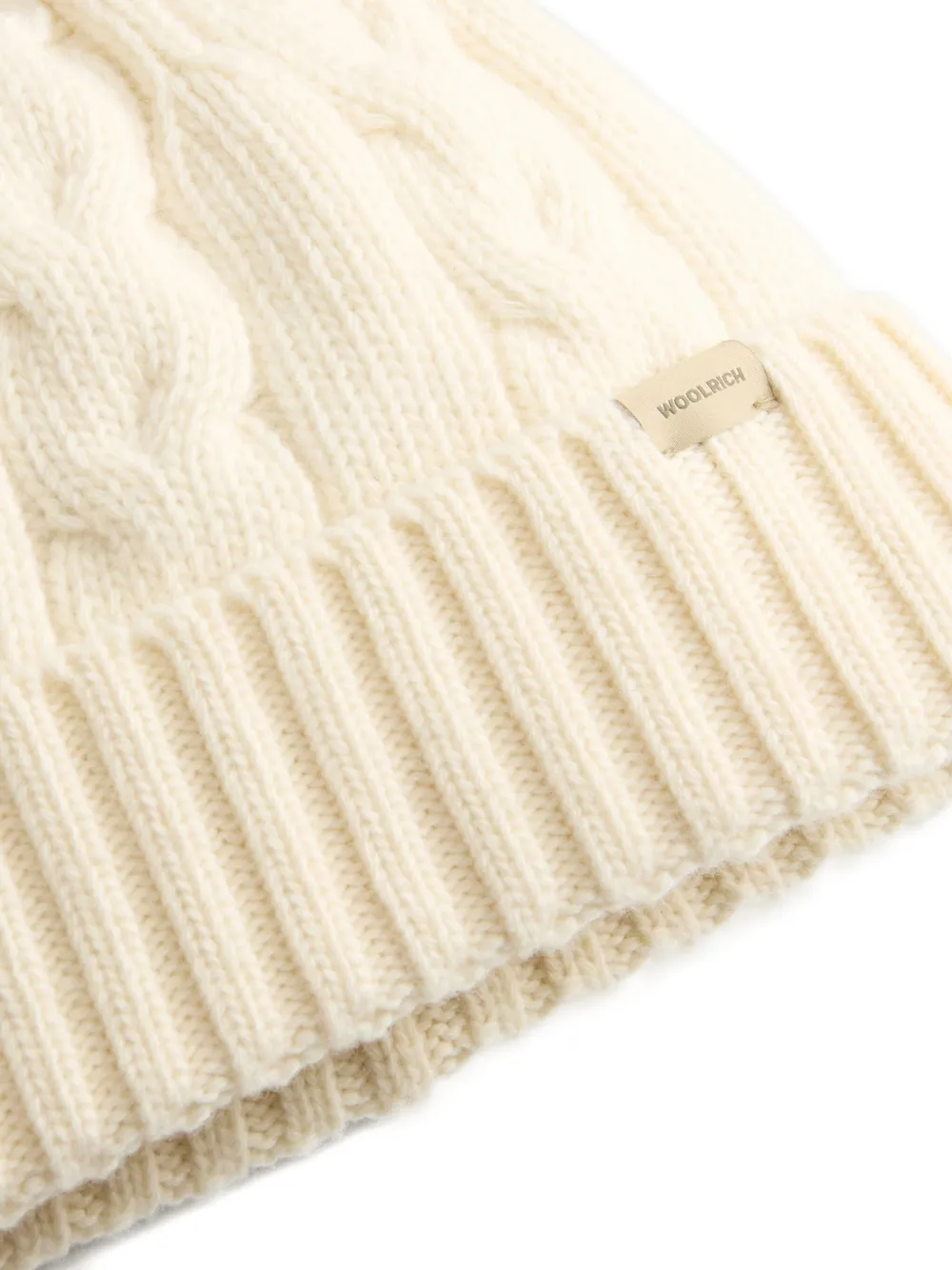 Woolrich Cable-knit Beanie In Neutral