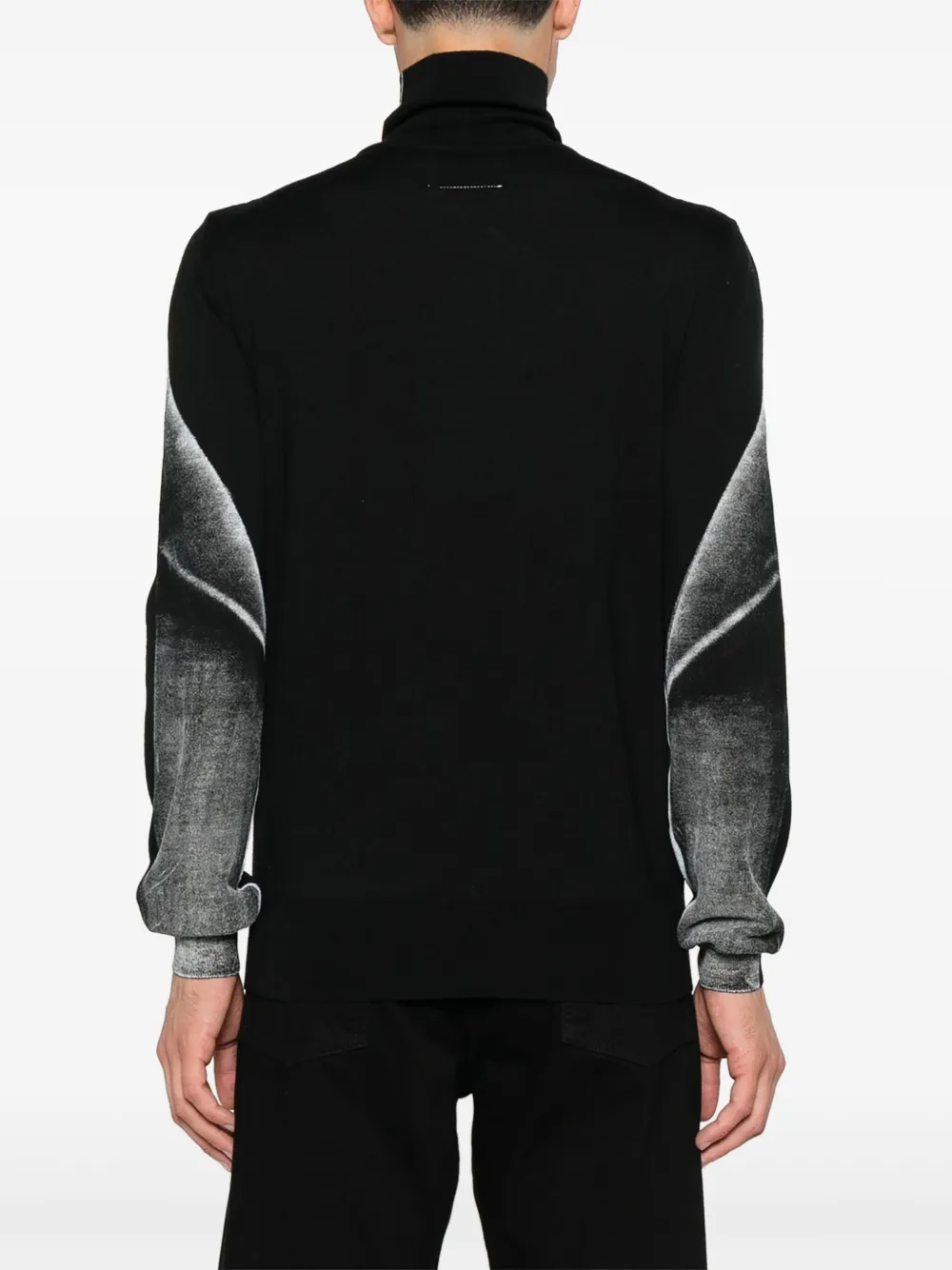 MM6 Maison Margiela Trui met hoge hals en vlakken Zwart