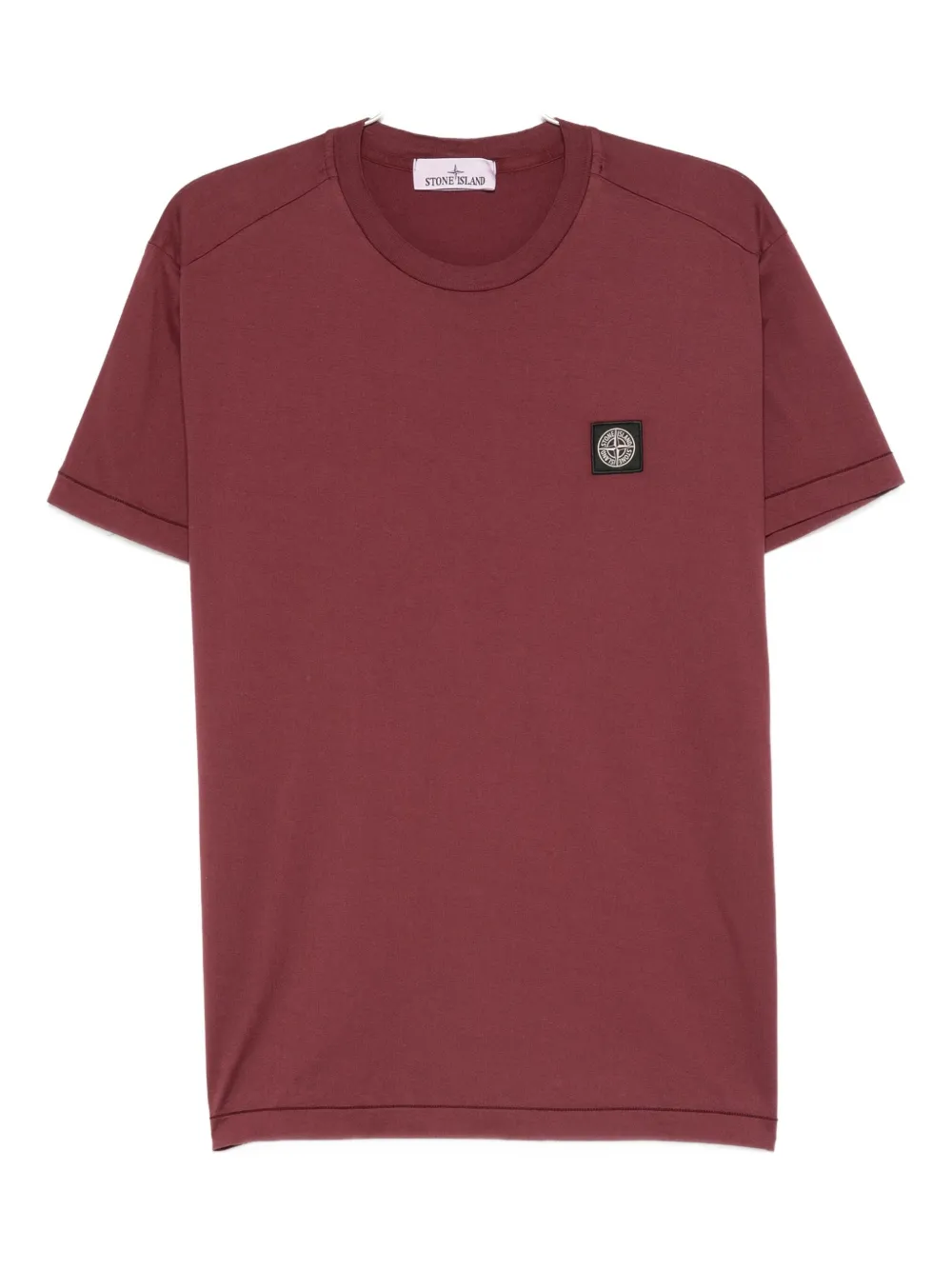 Stone Island logo-patch T-shirt Rood