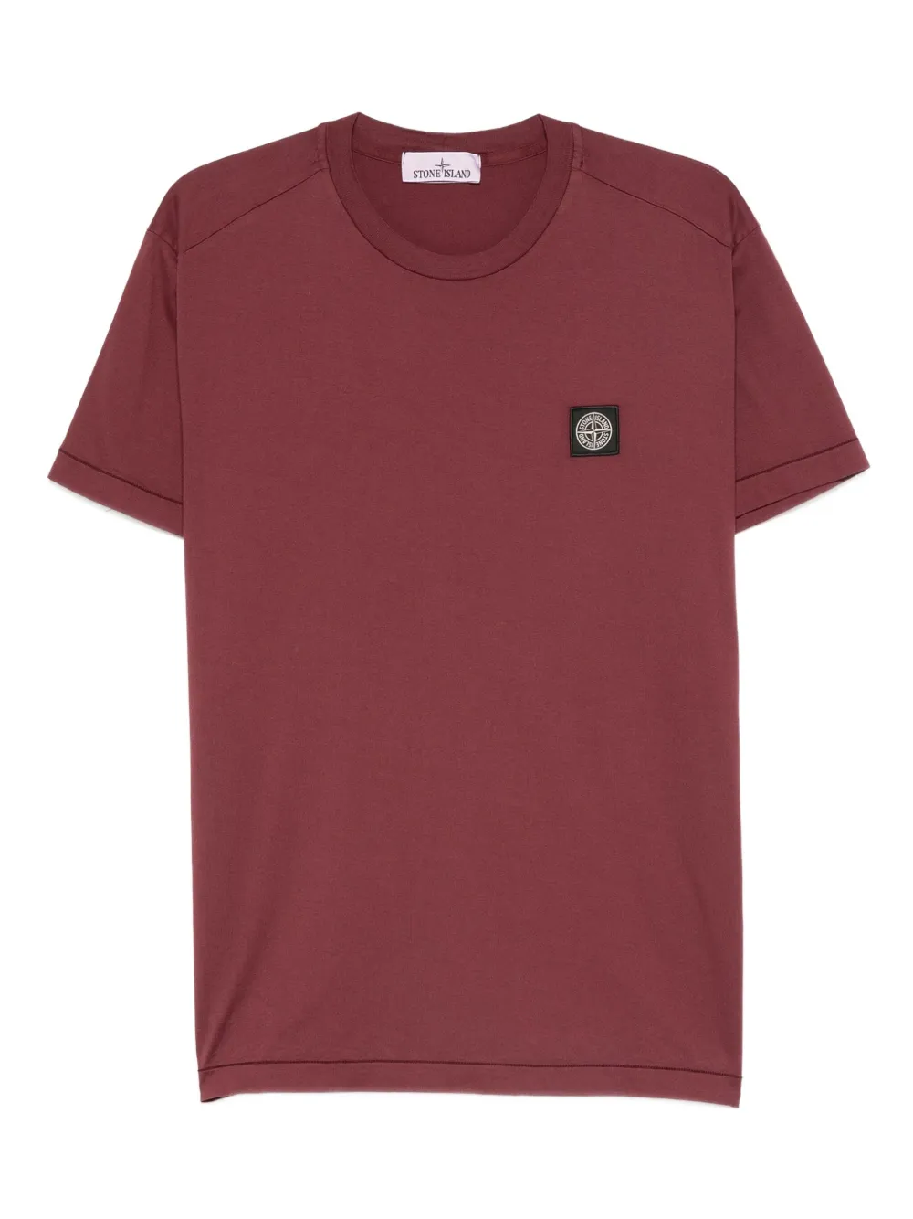 Stone Island T-shirt met logopatch Rood