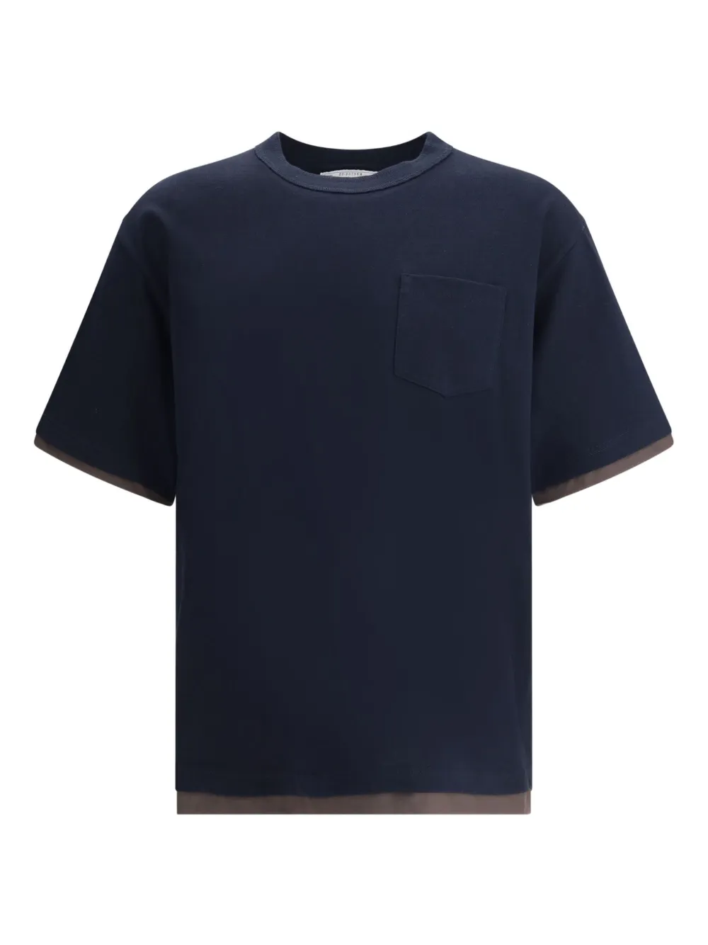 Sacai pocket double-layered T-shirt - Zwart
