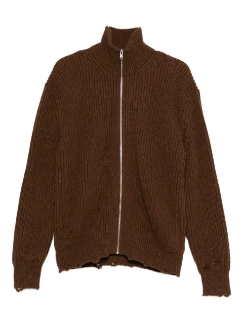 MM6 Maison Margiela cardigan zippé à bords francs