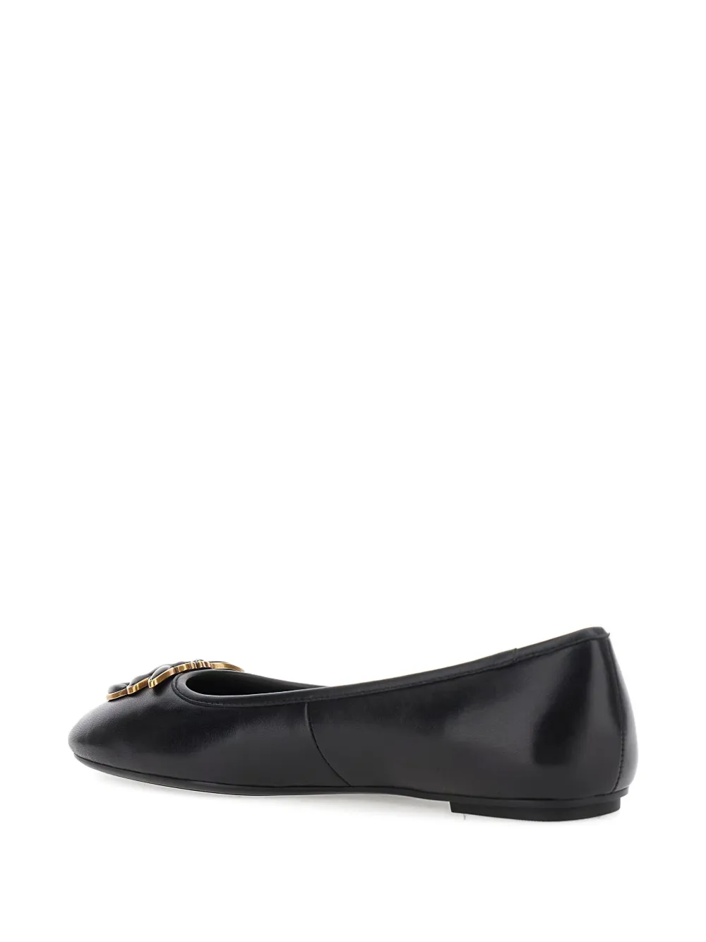 PINKO logo-embellished ballerina flats Black