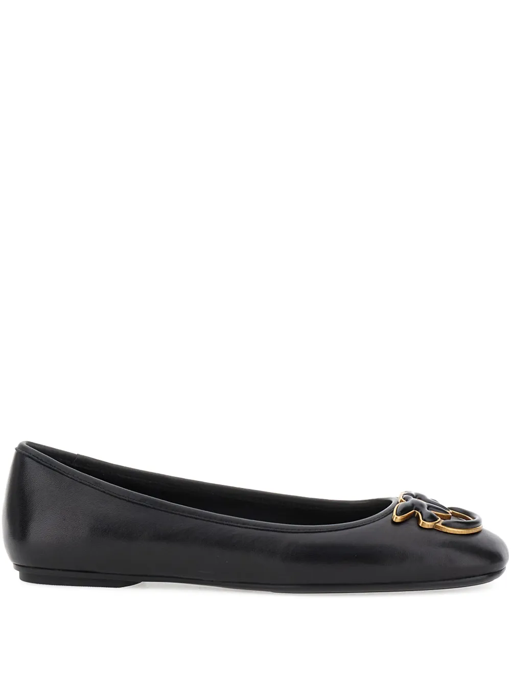 PINKO logo-embellished ballerina flats Black