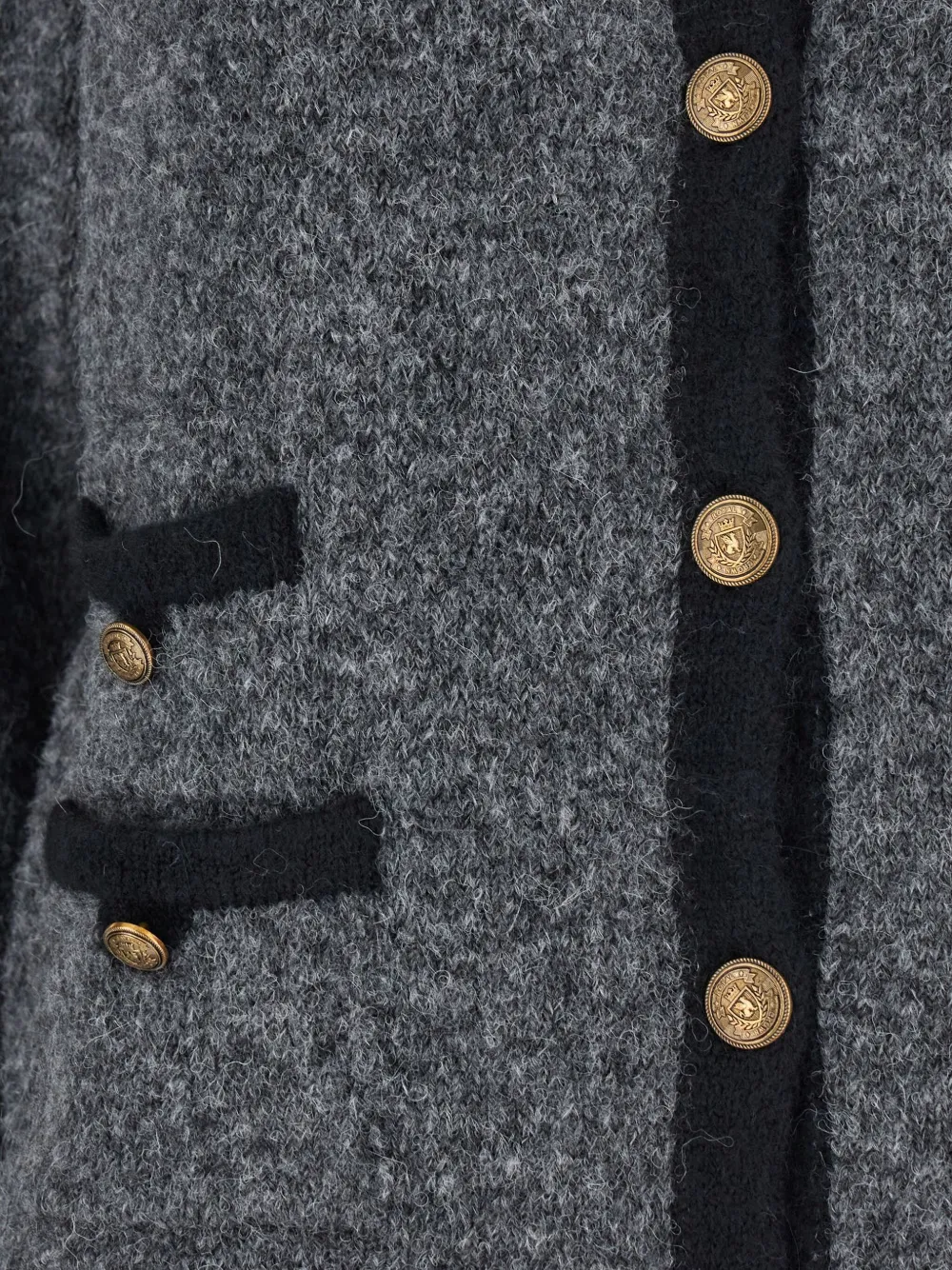 Semicouture button-detailed pocket cardigan Zwart