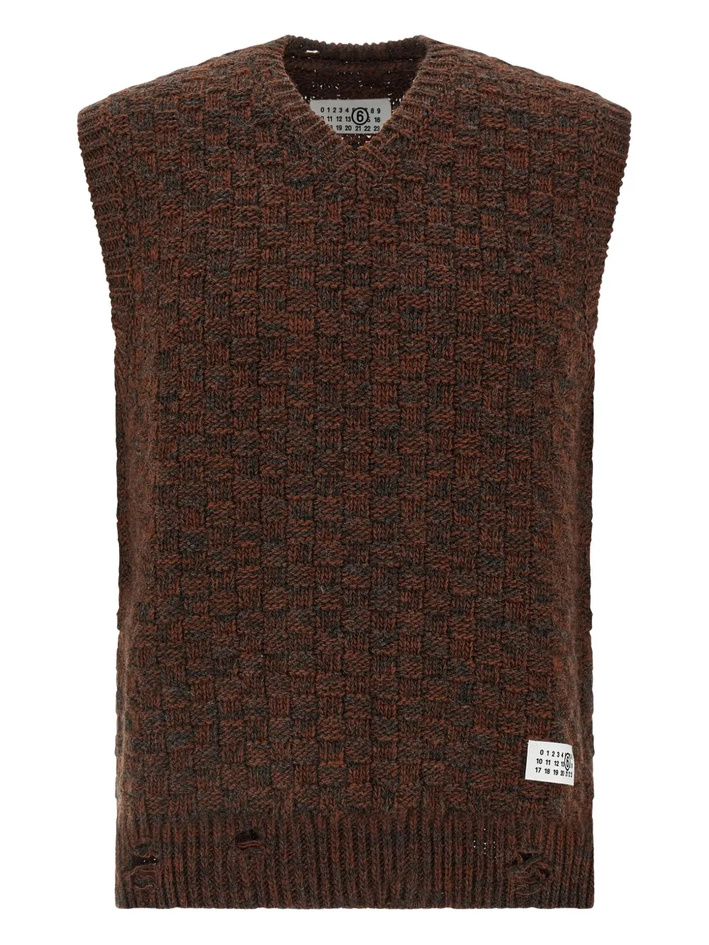 MM6 Maison Margiela sleeveless sweater - ブラウン MM6 Maison Margiela sleeveless sweater - ブラウン