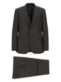 Brioni single-breasted flat-front suit - Brown