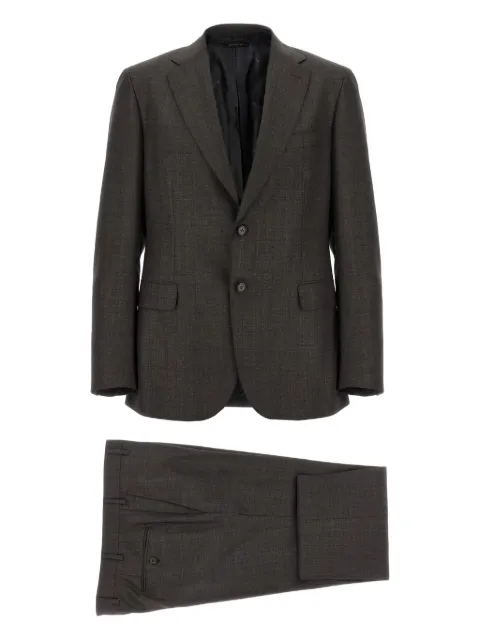 Brioni single-breasted flat-front suit