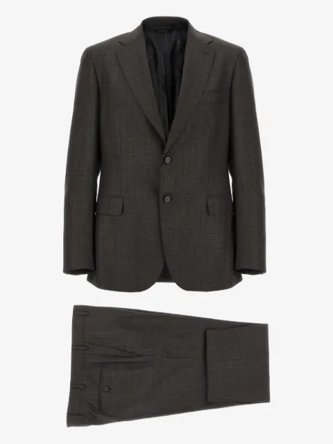 Brioni single-breasted flat-front suit
