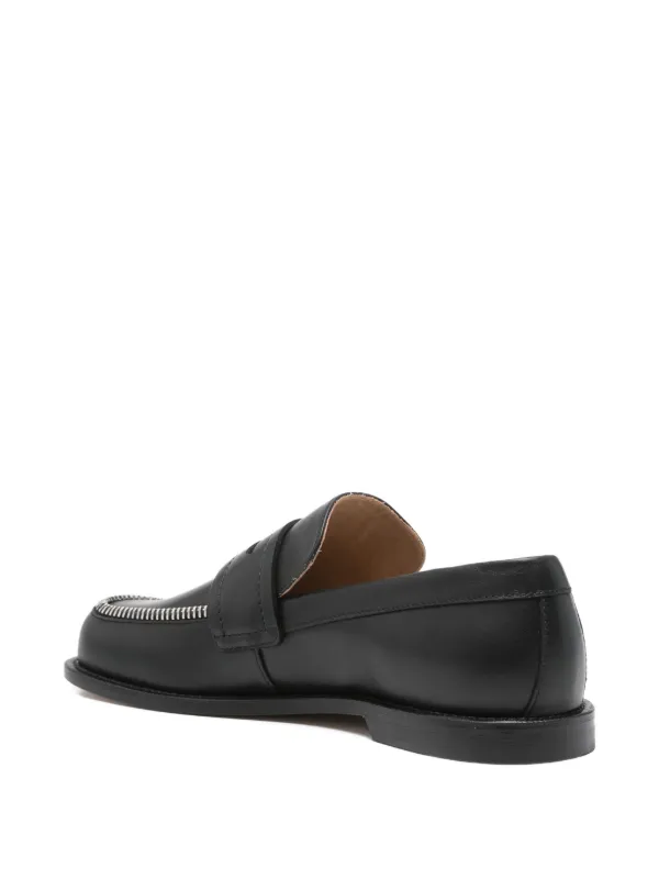 JW Anderson ジップ ペニーローファー | ブラック | FARFETCH JP