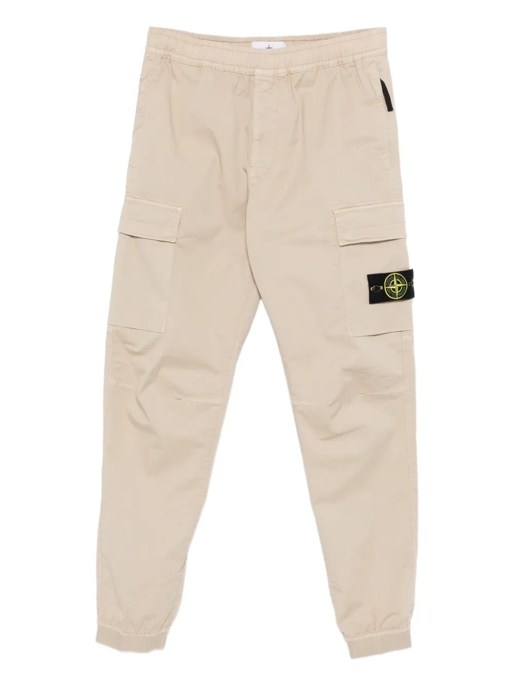 Stone Island Broek met cargo zak en manchetten Beige