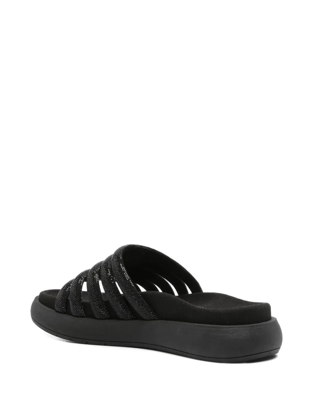 GABOR glitter-embellished slip-on sandals Black