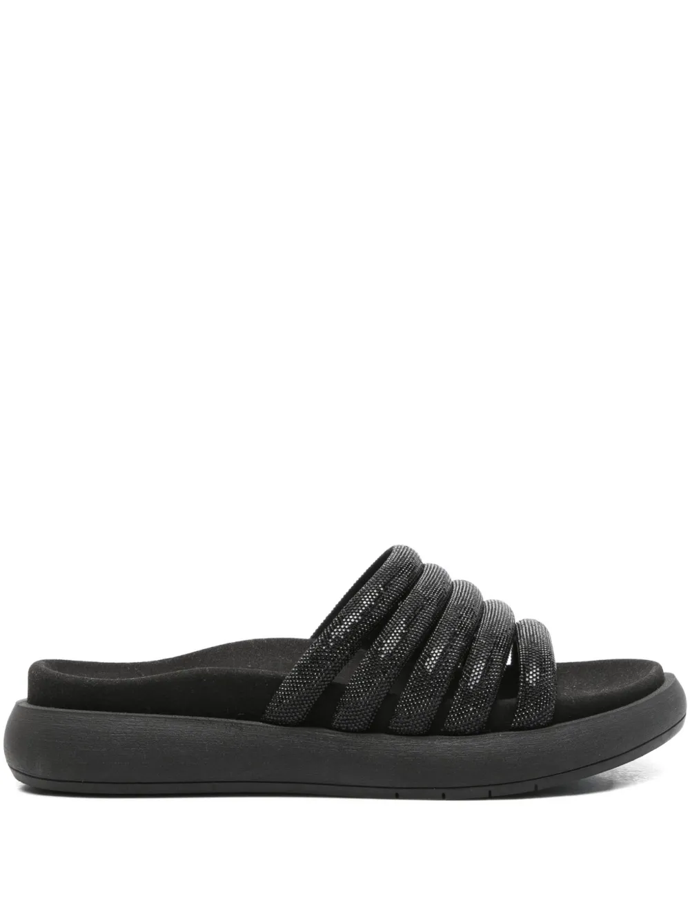 GABOR glitter-embellished slip-on sandals | Black | Image 1