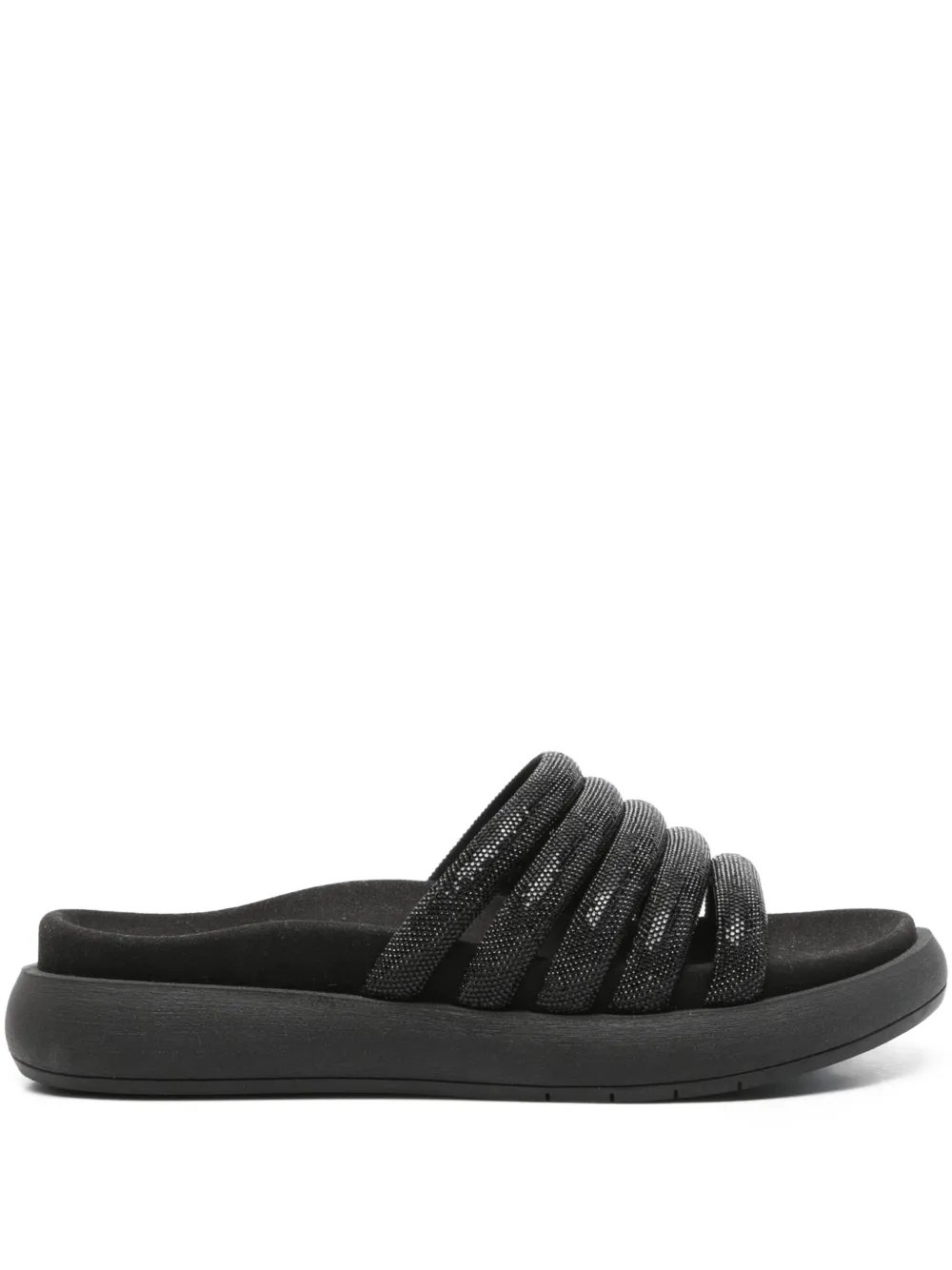 GABOR glitter-embellished slip-on sandals Black