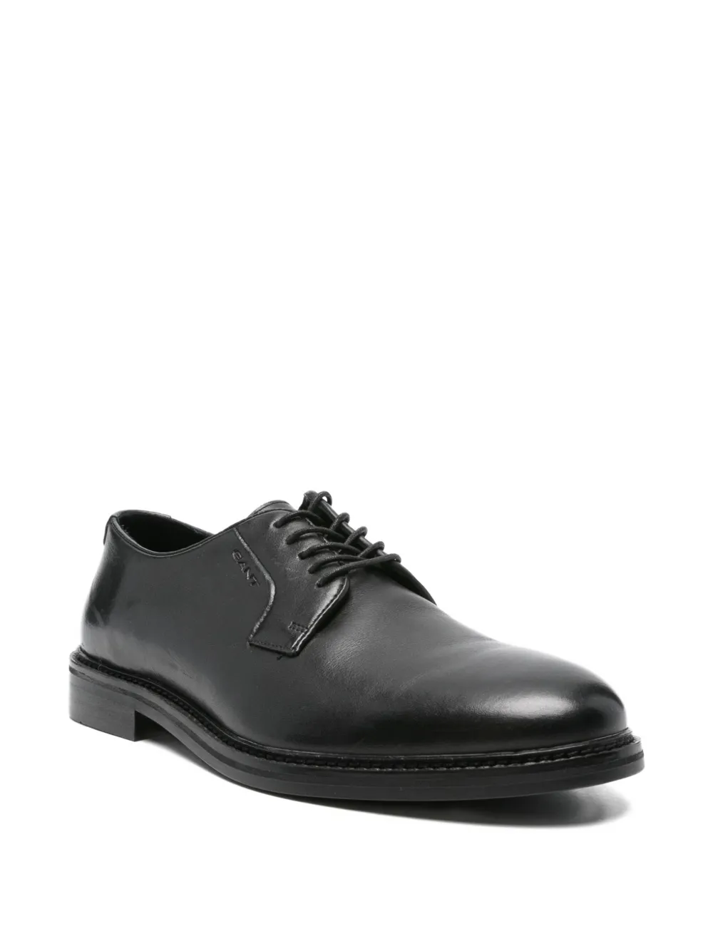 Gant lace-up leather derby shoes Black