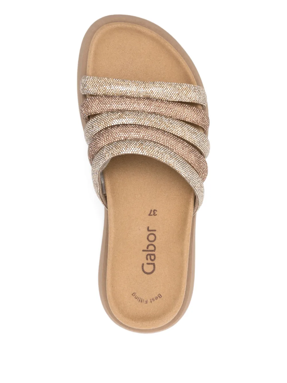 GABOR Slippers met meerdere bandjes Goud
