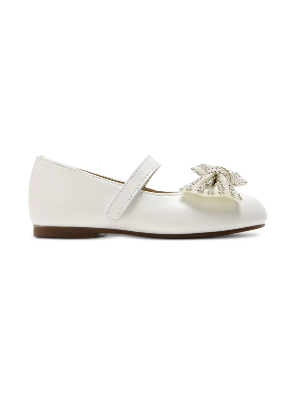 BabyWalker embellished-bow ballerina - Beige
