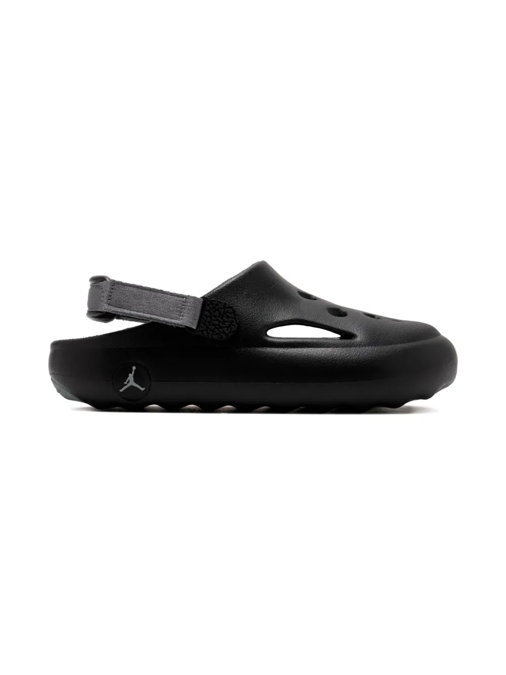 Nike Kids Jordan Hydrip elastic-strap perforated clogs Black