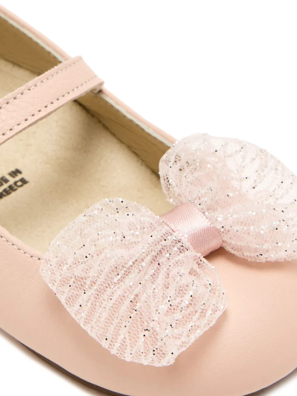 BabyWalker bow-embellished ballerina shoes Pink