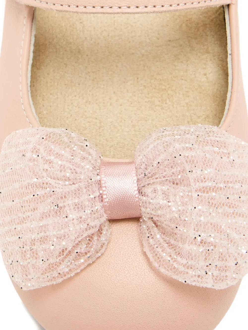 Babywalker Bow-embellished Ballerina Shoes In Pink