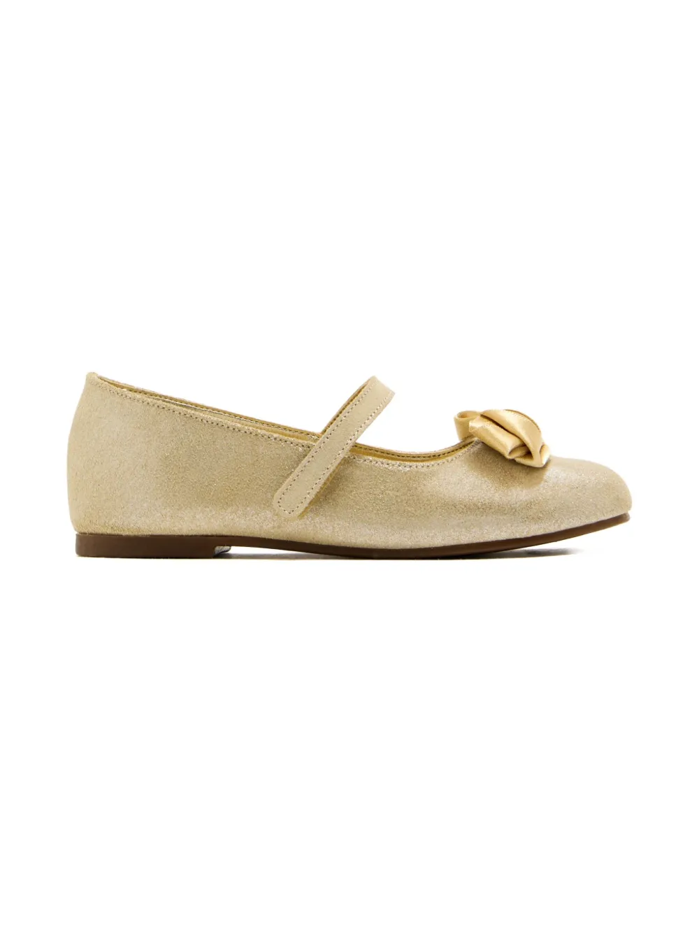 BabyWalker glitter-embellished bow ballerinas Neutrals