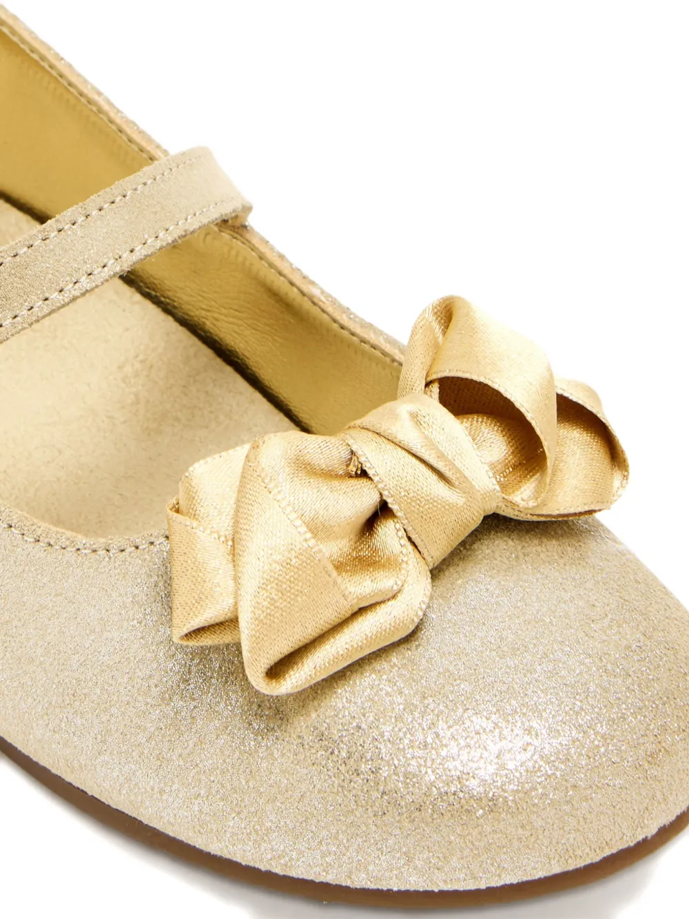 BabyWalker glitter-embellished bow ballerinas Neutrals