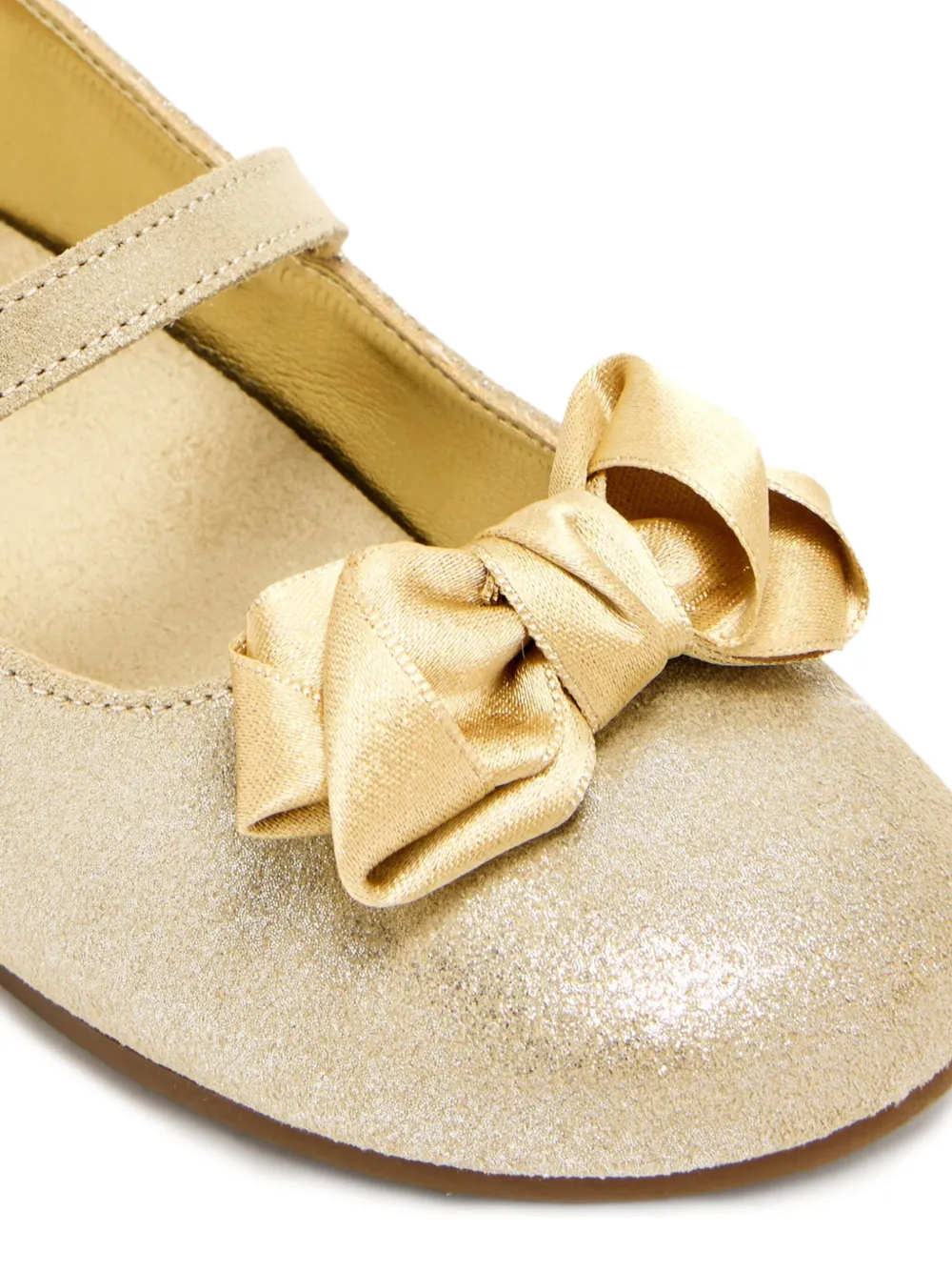 BabyWalker Ballerina's met glitters en strik Beige