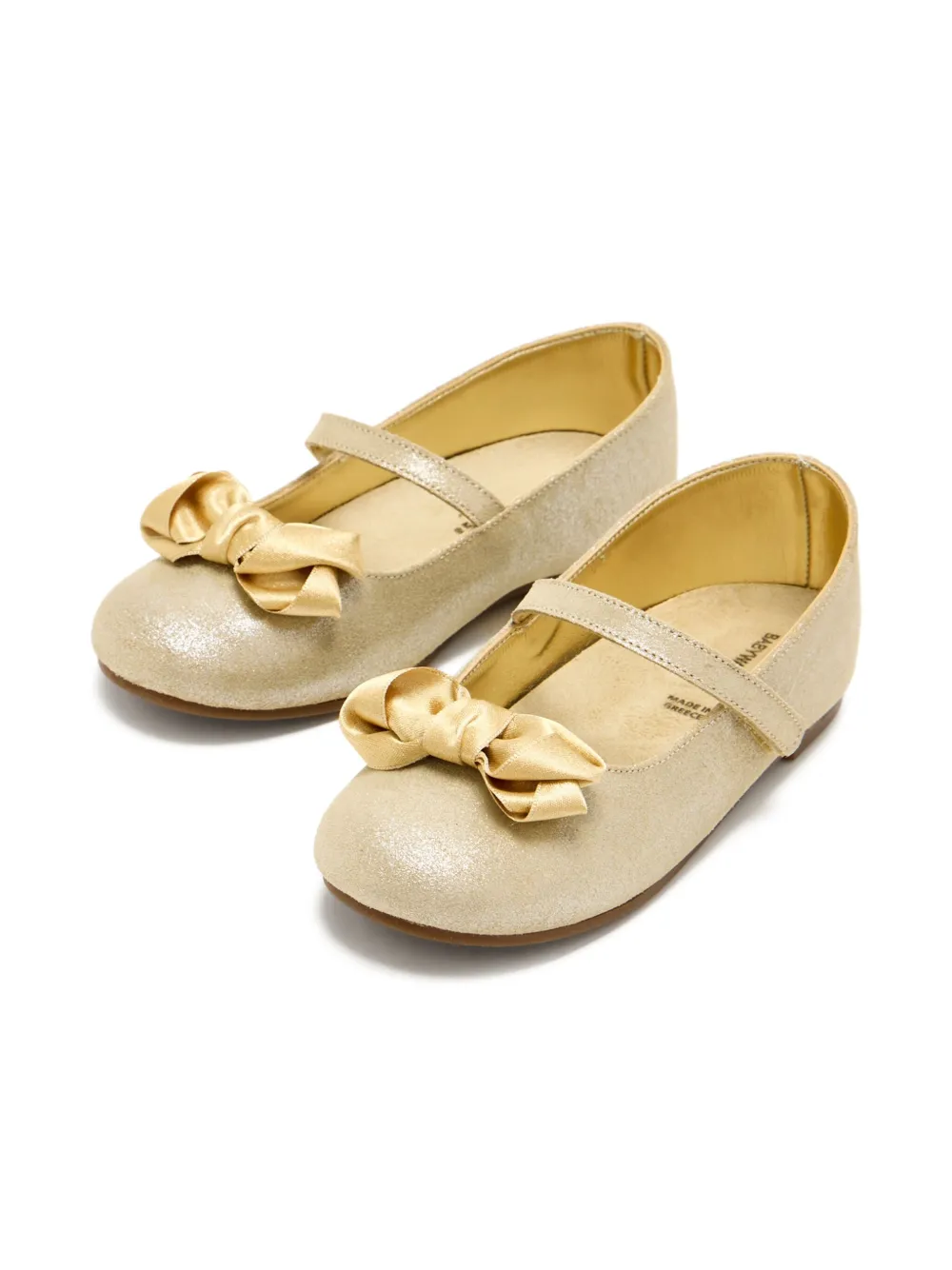 BabyWalker glitter-embellished bow ballerinas Neutrals