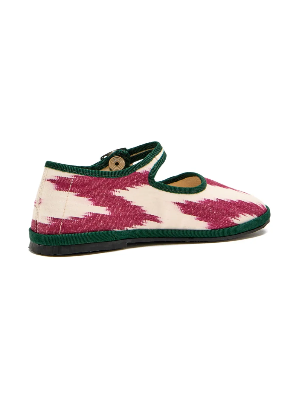 CAPULETTE ikat-pattern buckle ballet flats Red