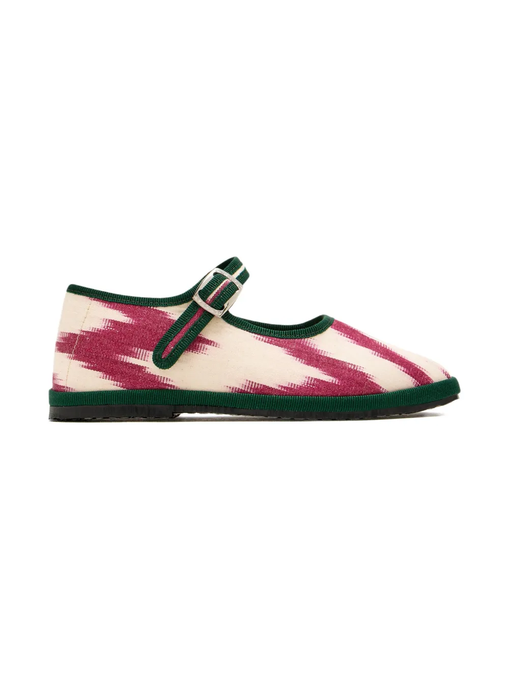 CAPULETTE ikat-pattern buckle ballet flats Red