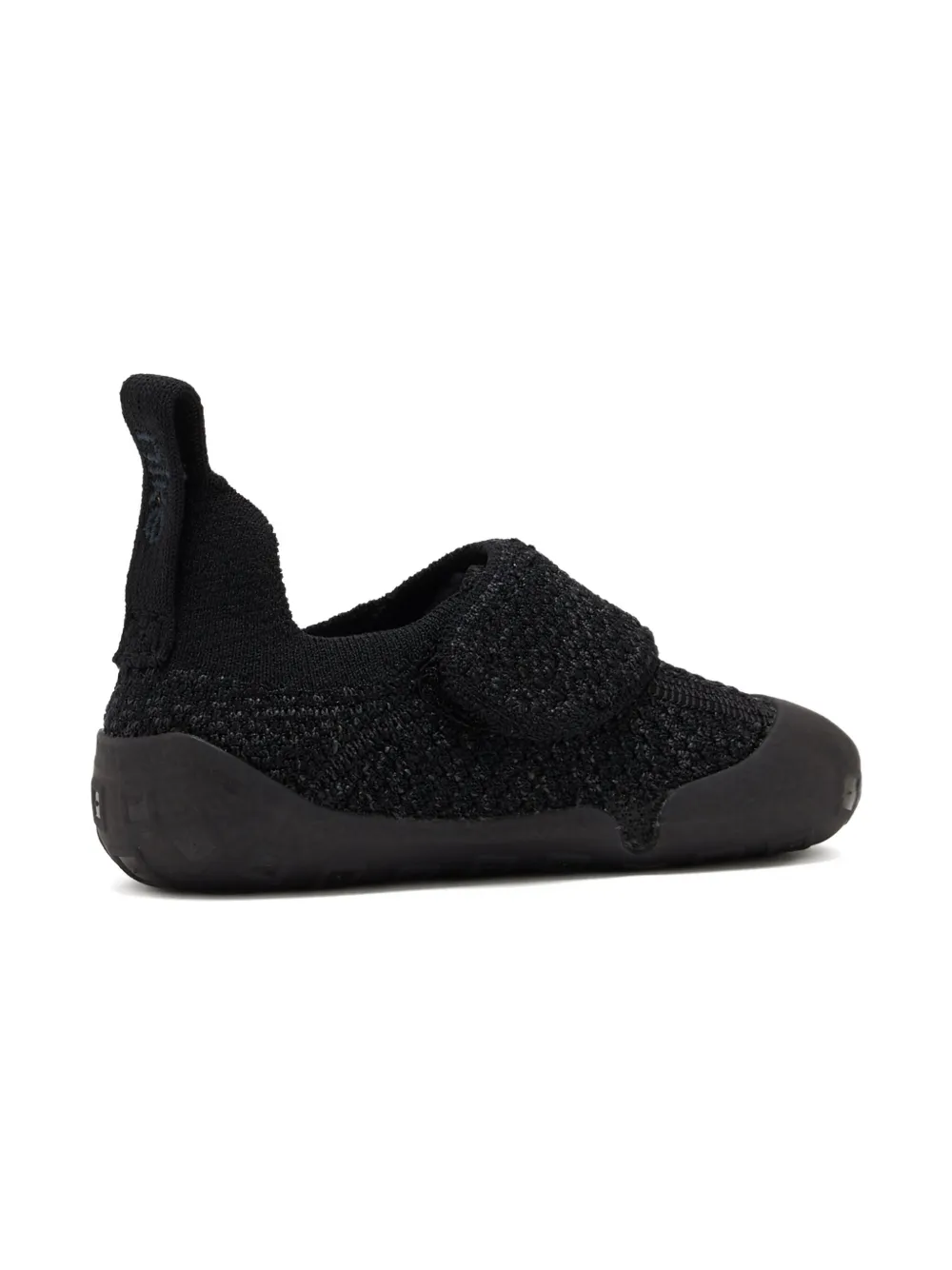 Nike Kids Swoosh 1 textured-knit velcro sneakers Black