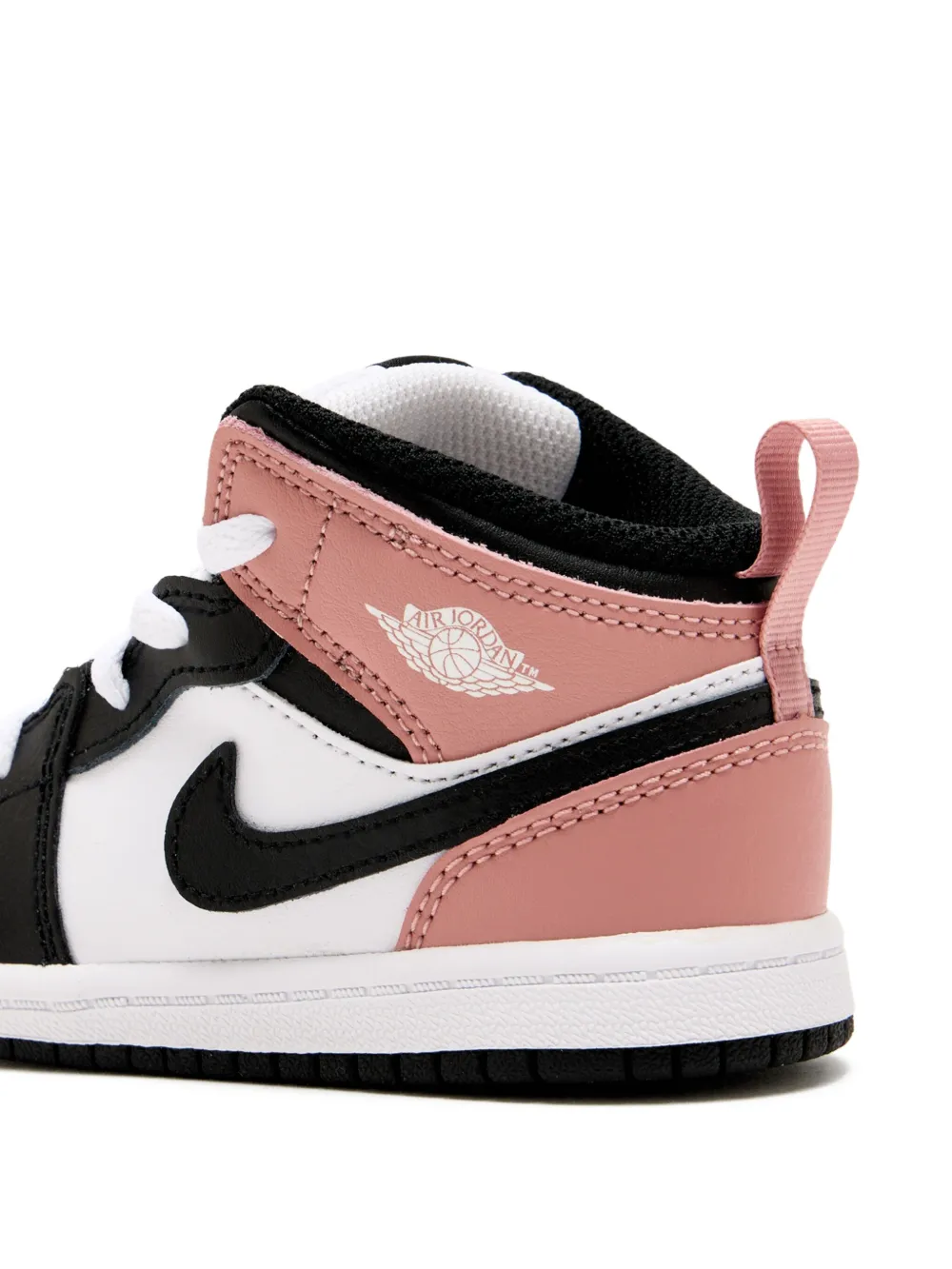 Nike Kids Jordan 1 leather-panel sneakers White